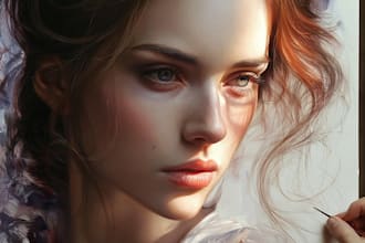 do realistic or cartoon digital portraits