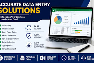 ido accurate data entry, web research, copy paste