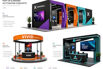 do 3d booth design luxury trade show booth design with display booth rendering