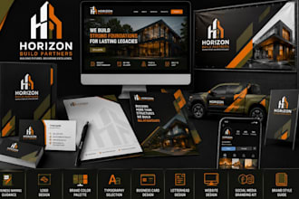 do construction branding, contractor website, remodeling logo for contractors