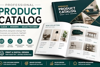 design editorial magazine, newspaper, product catalog and brochure