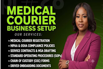 do medical courier registration, compliance policy, and contract setup
