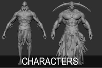 sculpt a 3d character ready for 3d printing
