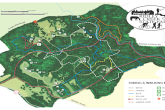 design hiking maps, trail maps, park map, park layout and outdoor navigation map