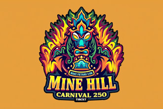 do make mine hill carnival america 250 mascot logo design