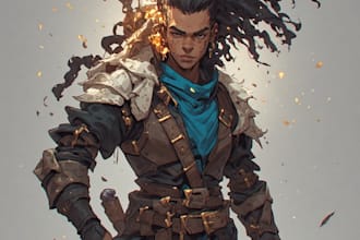 draw custom dnd party characters for dnd illustration