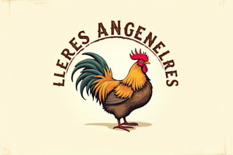 do make los angeles headless chickens vintage logo design