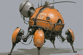 do retro mecha or scifi gundam art
