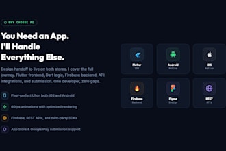 develop professional flutter mobile apps for android and ios