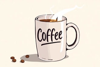 do custom typography coffee mug design