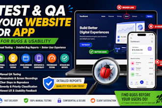 test and QA your website or app for bugs and usability