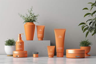 design premium cosmetic label and box packaging design