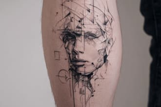 design custom old style traditional tatto art illustrations