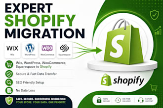 migrate wix to shopify, wordpress migration, squarespace, woocommerce to shopify