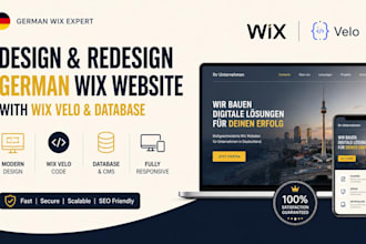 design and redesign your german wix website with wix velo code and databases