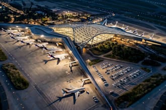 redesign msfs airport scenery, terminal building, runaway, simulator environment
