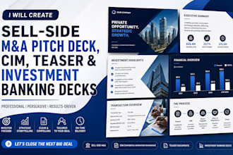 create a sell side m a pitch deck cim teaser investment banking decks