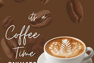 desing professional social media posts for restaurant cafe