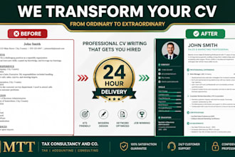 write a professional CV and cover letter