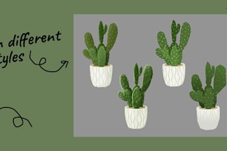 draw casual game assets, props, and UI elements