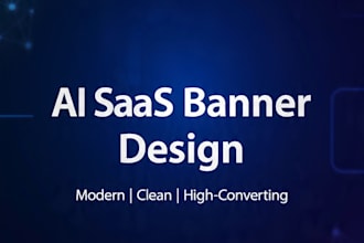 design ai saas website hero section or web banner
