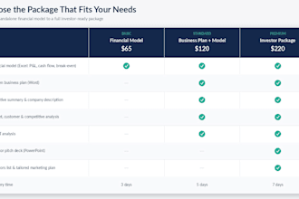 build your startup business plan and financial model