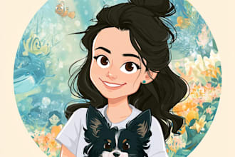 draw your cartoon portrait in disney style