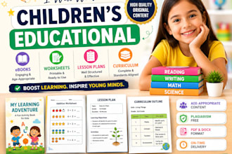 write children educational ebooks worksheets lesson plans and curriculum