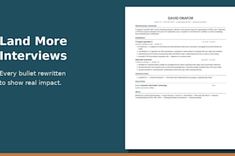 professionally rewrite your resume and linkedin profile