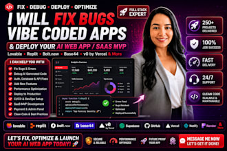 fix bugs vibe coded web app saas mvp replit debug base44 lovable bolt v0 apps