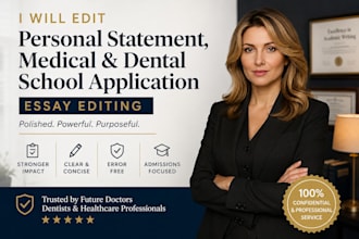 edit personal statement, dental school medical school application essay editing