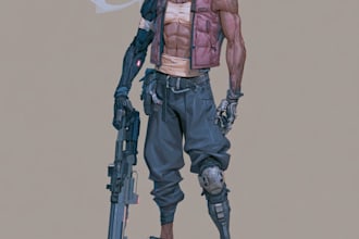 make art in cyberpunk style