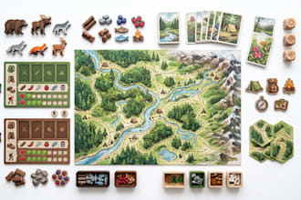 design board game, card game, tabletop game and game art