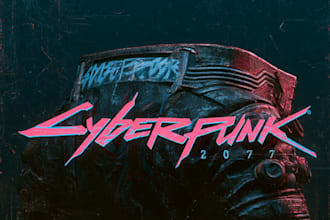 do typeface or typography cyberpunk, futuristic logo