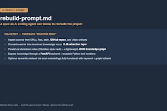 document your github repo and create a rebuild prompt