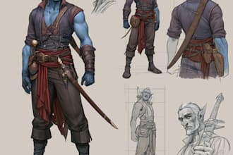 make dnd character art and dnd character design