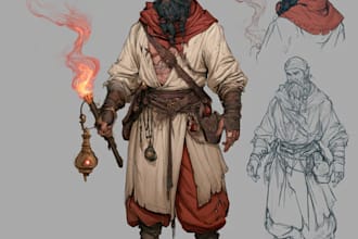 make dnd character art and dnd character design