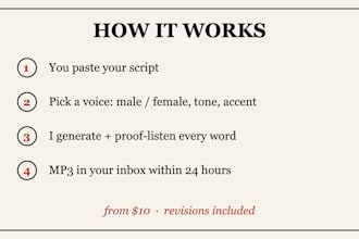 create a natural ai voiceover for your video in 24 hours