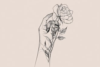 design a minimalist fine line tattoo
