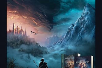 make unique professional fantasy book cover art or book art