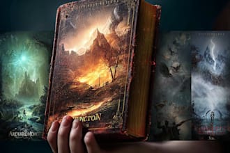 do design unique fantasy book cover art or cover art