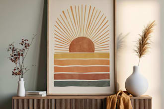 design minimalist boho abstract printable wall art