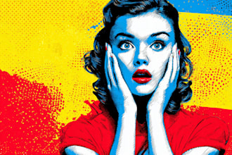 create vibrant food pop art illustrations for branding, packaging