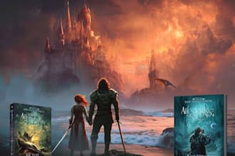 create fantasy card game art and book illustrations