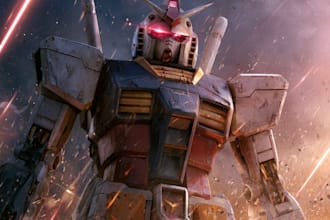 do retro mecha or scifi gundam art