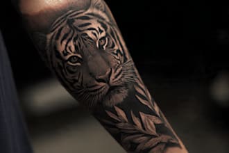 draw a realistic realism tattoo design for you
