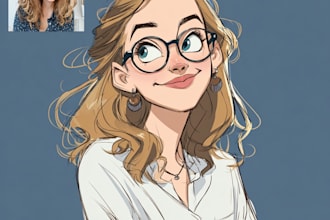 draw a cartoon caricature portrait from your photo