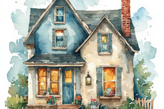 turn your home into watercolor painting