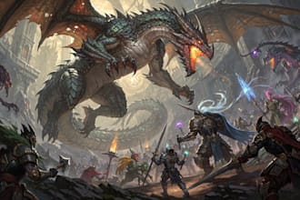 draw concept art for characters, dragons and monsters