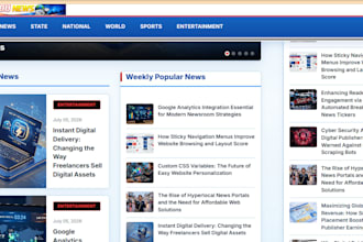design a premium corporate news and magazine blogger template